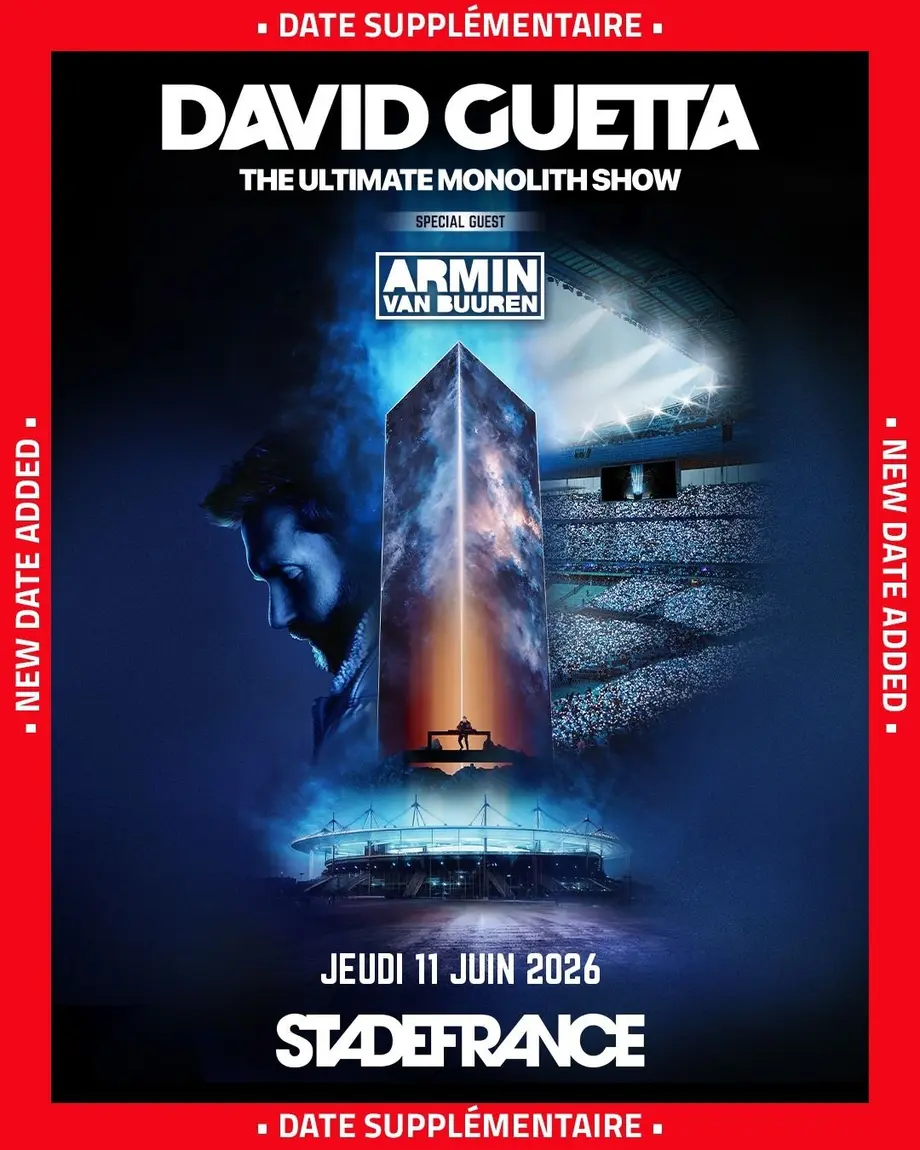 David Guetta ajoute une date au Stade de France avec Armin van Buuren